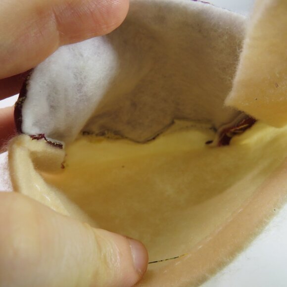 Brocade and Tapestry Stocking burgundy & gold one sided Christmas Victorian - Picture 6 of 7